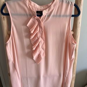 Banana Republic Soft Pink Pleated Front Blouse